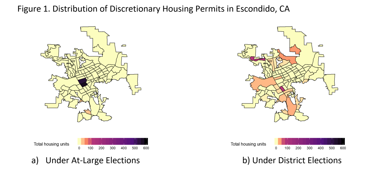 Distribution of Discretionary Housing Permits in Escondido, CA